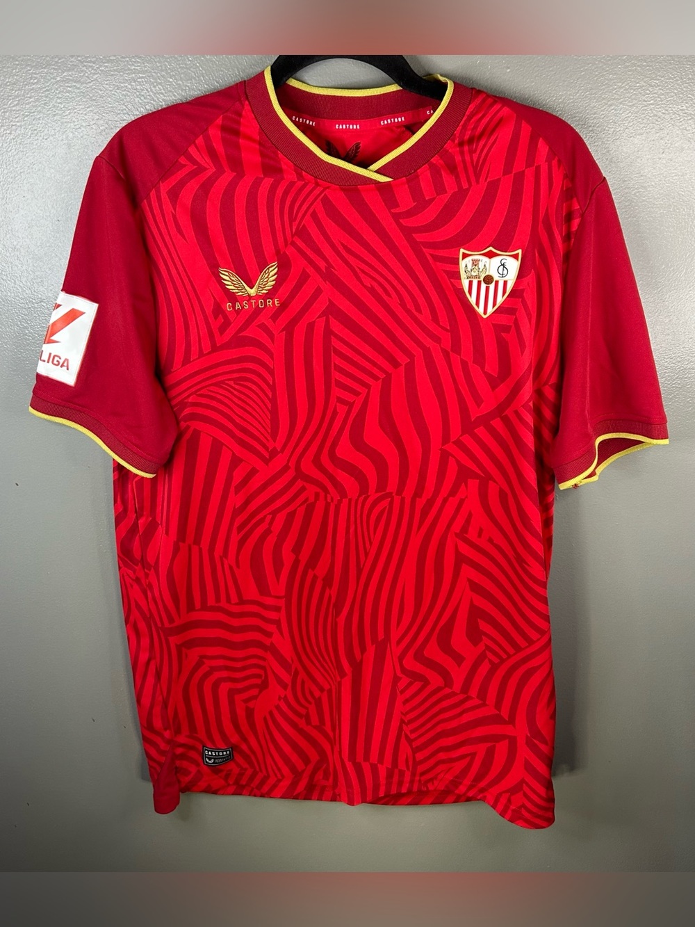 Castore Sevilla FC Red Officially Licensed Soccer Football Jersey Size Large